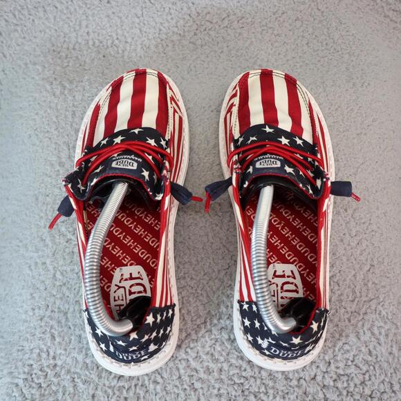 Hey Dude Wally Americana USA Flag Men Sz 6 Patriotic 4th - Picture 6 of 9
